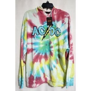 AC/DC tie-dye hoodie size men's large
